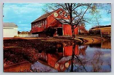 Greetings From Pennsylvania Dutch Country PA Hex Signs On Barn Vintage Postcard • $2.67