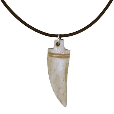 Fablinks Wolf Tooth Necklace For Men Boys Necklace With Bone Bead Fang Pendant • $9.95