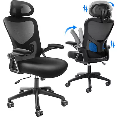 VEVOR Ergonomic Office Chair Mesh Office Chair Back Lumbar And Head Support • $169.99