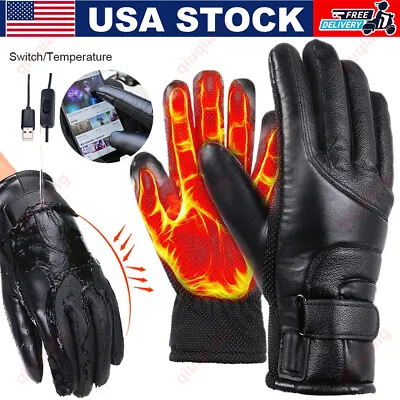 Electric Heated Gloves USB Powered Hand Warm Windproof Thermal Winter Outdoor US • $15.98