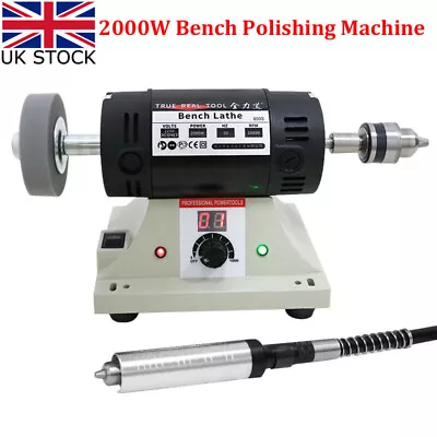 2000W Bench Grinder Polishing Machine Polisher Lathe For Metal Jewelry Polishing • £85.98