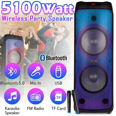 Loud Portable Bluetooth Speaker Dual Sub Woofer Party Heavy Bass Sound System US • $239.99