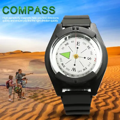 $9.39 • Buy Portable Watch Band Compass Waterproof Survival Compass Wrist Band
