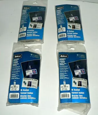 4 NEW Packs IBICO Laminating Pouches ID Badge 50265 (100 Total) Laminator Need • $16.75