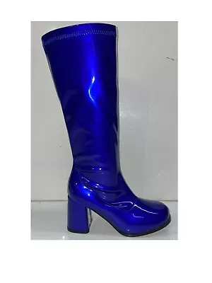 Womens Fancy Dress Sexy Go Go Knee High Boots Cool 60's 70s Party Sizes UK 3-8 • £6.25