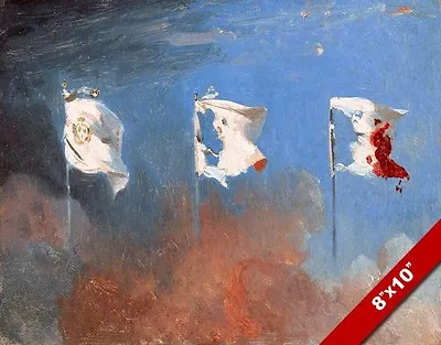 French Revolution Flags July 1830 Painting History War Art Real Canvas Print • $14.99