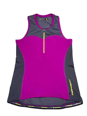 VTG Nishiki Womens Specific Sleeveless Purple Gray Bicycle Athletic Shirt Sz M • $13.72