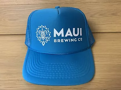 Maui Brewing Co Nylon Back Trucker Hat Blue SnapBack Hawaii Vintage Otto Beer A1 • $28
