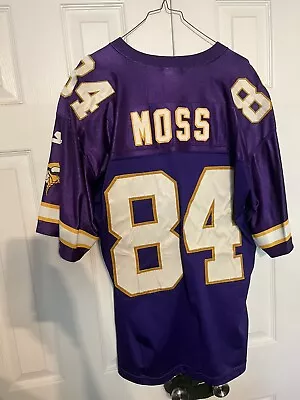 Vintage Starter NFL Minnesota Vikings Randy Moss 84 Purple Jersey Mens 48/Large • $45