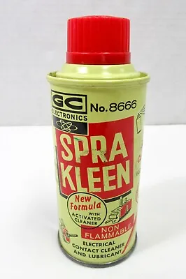Vintage Gc Electronics Spra Kleen Contact Cleaner Tin No. 8666 6oz V.g. Empty • $19.95