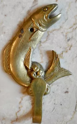 Vintage Brass Fish Wall Hook #8372 • $15