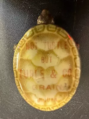 Vintage Celluloid & Metal Advertising Turtle Paperweight Turle & Co Duluth Mn • $59