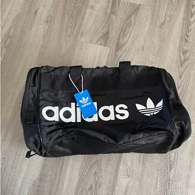 Adidas Originals Black Santiago II Duffel Bag 19.5 W X 11.5  H X 11.5  D • $29.40