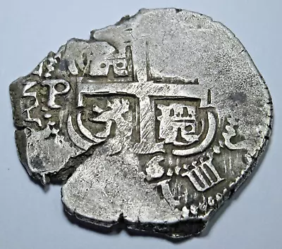 1656 Spanish Bolivia Silver 2 Reales Colonial 1600's Pirate Treasure Cob Coin • $324.95