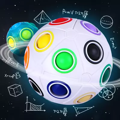 NEW Magic Rainbow Magic Ball Puzzle Cube Football Press Intelligence Kids Toys • £4.80