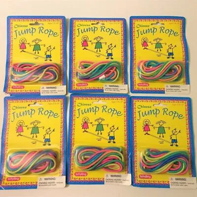 $11.65 • Buy Schylling Chinese Jump Rope Lot Of 6 Party Favor 90's Nostalgia Jumprope