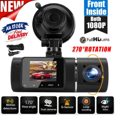 $68.95 • Buy Dash Cam WIFI GPS 4K Front 1080P Cabin Car Dash Triple Camera Night Vision AU