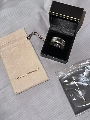 David Yurman 925 Streamline 3 Row Black Diamond Band Size 10 $2950 Retail!!! • $1500