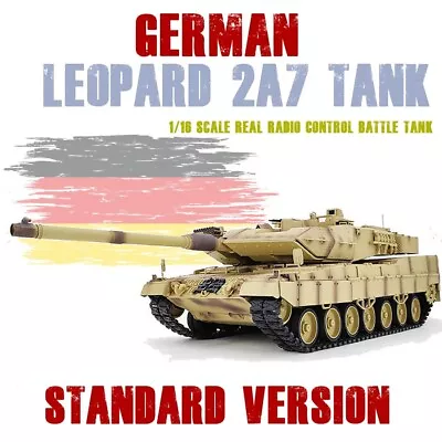 1/16 2.4G RC Remote Control Tongde Smoke & Sound German Leopard2A7 Tank • $203.55