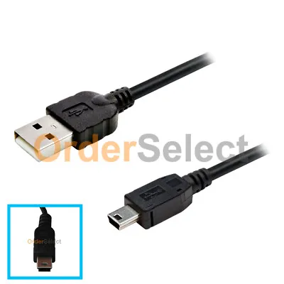 5 Pin Mini USB Cable Data Sync Charging Cord BLK For Camera Nuvi GPS PS3 MP3 • $3.19