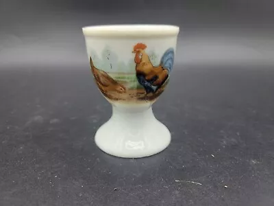 VINTAGE Porcelain Ceramic EGG CUP WITH ROOSTER & HEN Chickens JAPAN • $10