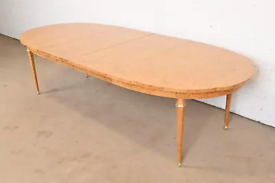 Mastercraft Mid-Century Hollywood Regency Burl Wood Extension Dining Table • $8500