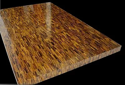 Marble Dining Table Top Tiger Eye Stone Overlay Work With Brick Design Bar Table • $4650