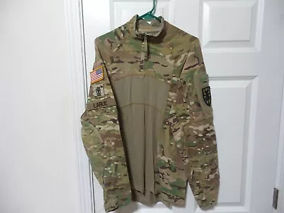 Named Large Massif Mountain Gear Ocp Multicam Army ¼ Zipper Acs Combat Shirt Fr • $21.50