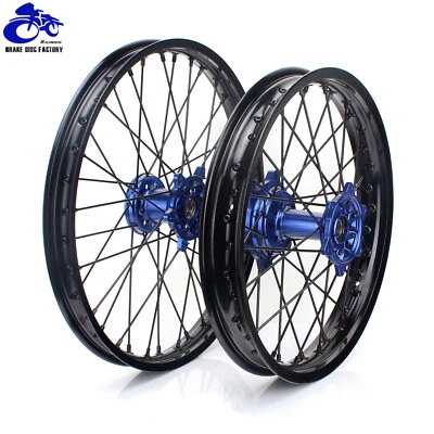 $474.45 • Buy 21/19 Dirt Wheel Rim Set Blue Hub For Yamaha YZ250F YZ450F YZ 250 450 F 2009-13