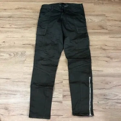 J Brand Womens Cargo Pants Green Size 24 West Point Low Rise Ankle Cotton Blend • $24.28