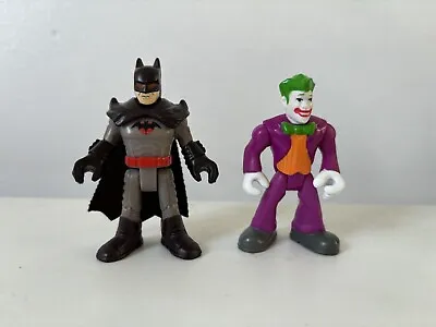 2PCS Fisher Price Imaginext DC Super Friends Batman & The Joker Figures • £5.95