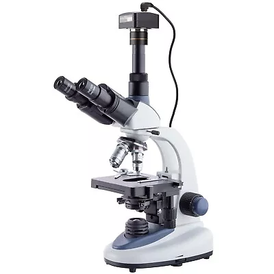 AmScope 40X-2500X LED Trinocular Compound Microscope + 5MP Camera Multi-Use • $492.99