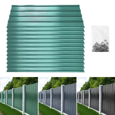 12X 24X Cladding Roofing Galvanized Corrugated Roof Sheets Metal Profile +Screws • £119.99