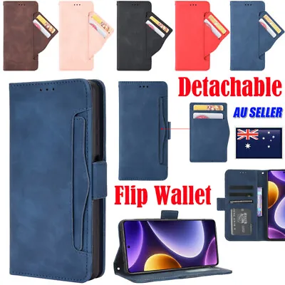 For Xiaomi Redmi Note 8 10 12 11 Pro Wallet Case Flip Magnetic Card Holder Cover • $14.39