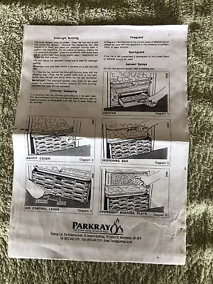 £120 • Buy Parkray Paragon Inset Open Fire All  Night Burner 16”