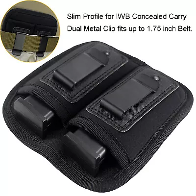 IWB Magazine Holster For 38 9mm .40 .45 Pistol | Handgun Mag Pouch | 7 10 15 RD • $9.59