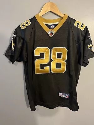 Vintage Mark Ingram 28 New Orleans Saints Reebok Youth XL Black Jersey • $22