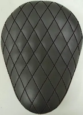 La Rosa Design Black Leather 13 X9  Solo Spring Seat With Diamond Tuk Stitching • $99.99