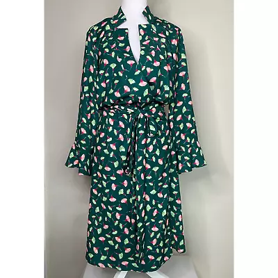 Eloquii Green Ginko Floral Wrap Dress Size 14  • £32.77