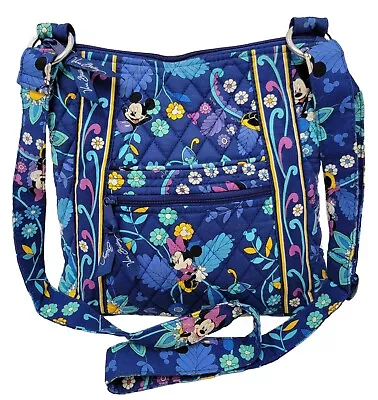 Disney Vera Bradley Crossbody Hipster Purse Dreaming Of Mickey Mouse Minnie Blue • $67.99