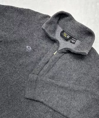 Mountain Hardwear Wool Blend 1/4 Zip Pullover Sweater Men's Large Gray • $29.95