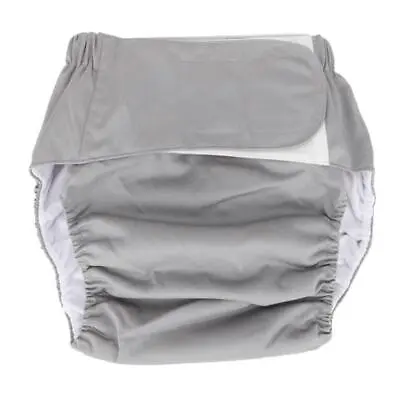 Adult Cloth Diaper Nappy Washable For Disability Incontinence  S  Gray • £12.98