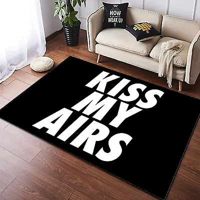 Kiss My Airs Street Art Mat Street Fashion Rug In Black And Multiple Sizes T • $59.99