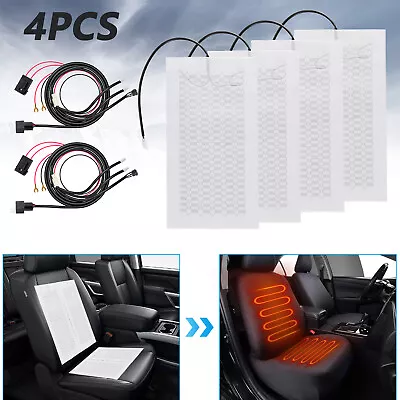 2Seat 12V Universal Carbon Fiber Car Heated Seat Heater Kit With Round Switch • $38.99