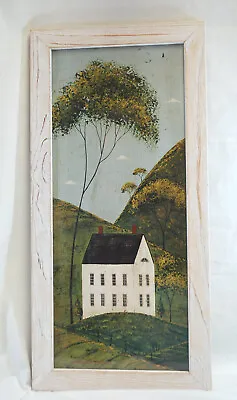 Warren Kimble Folk Art House In Hills Primitive Landscape Framed Print  A1067 • $134.99