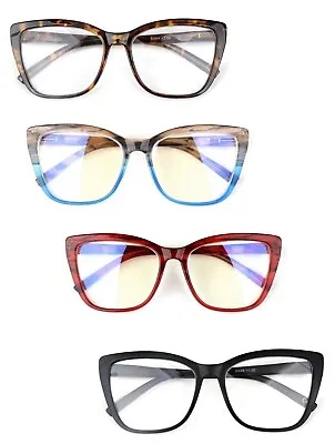 £6.60 • Buy Cat Eye Funky Oversized Reading Glasses Woman With Spring Hinges 4 Colours DX88