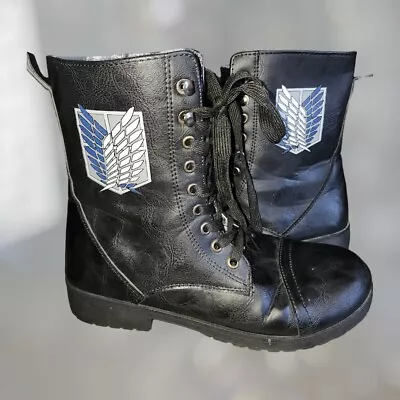 Attack On Titan Scout Badge Combat Boots Women Size 9 • $41