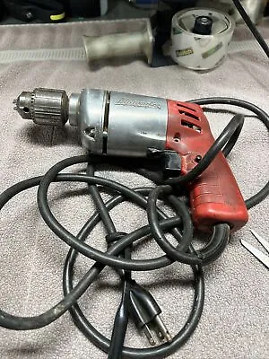 Vintage Milwaukee 3/8  Variable Speed Reversing Corded Drill Driver  0222-1 • $34