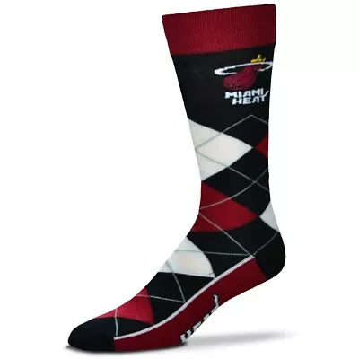 Miami Heat Basketball Argyle Lineup Crew Socks • $6.99