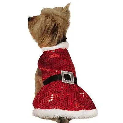 Mrs. Santa Claus Sequin Dog Dress By Zack And Zoey • $18.19